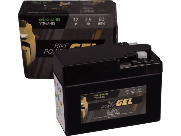 Intact GEL12-4A-BS GEL-Motorradbatterie ersetzt 00972503P3, MS12-4A-BS 12V 2.5Ah