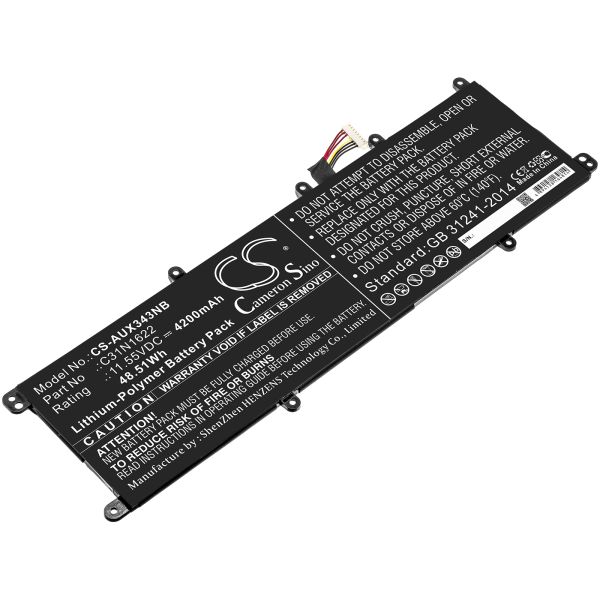 Akku ersetzt 31CP5/70/81, C31N1622 passend für Asus UX530, Zenbook UX3430UA