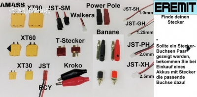 12V 1A LiFePo4 Ladegerät mit JST-PH 2.0mm Stecker