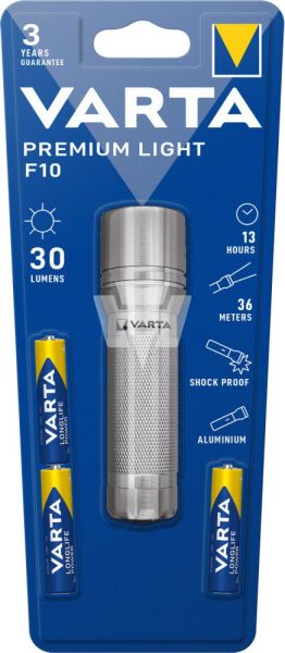 Varta Premium LED Light F10 Taschenlampe 3x AAA Batterien