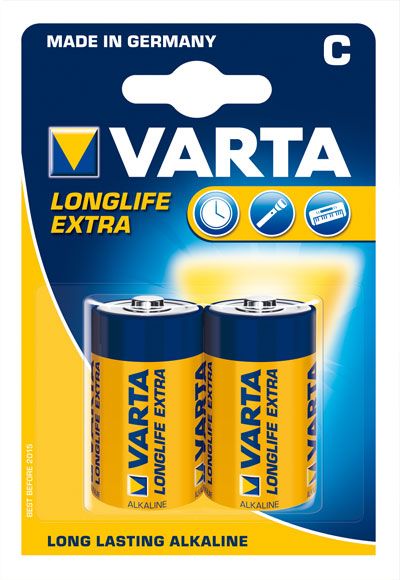 Varta 4114 Longlife, C, Baby, Batterie 2er Pack