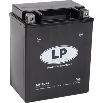 LP GB14L-A2 GEL-Motorradbatterie ersetzt YB14L-A2, DIN 51411, YB14L-B2 12V 14Ah