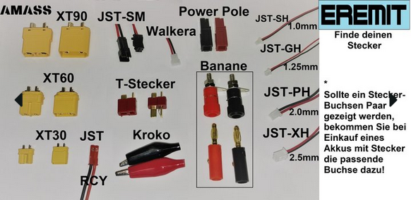 Akku 502030, 052030 3.7V 250mAh Li-Polymer JST-GH 1.25mm Stecker