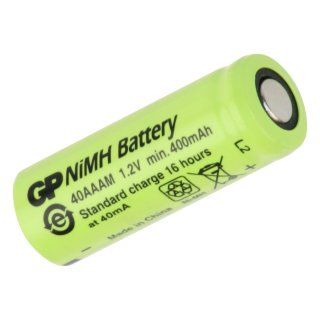 GP 40AAAM, 2/3AAA, Ni-MH, 1.2V 400mAh, 29 x 10mm FlatTop