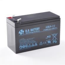 B.B. Battery 12V 9Ah Akku, AGM Bleiakku, HR9-12, Pol T2 Faston 250 (6,3 mm)