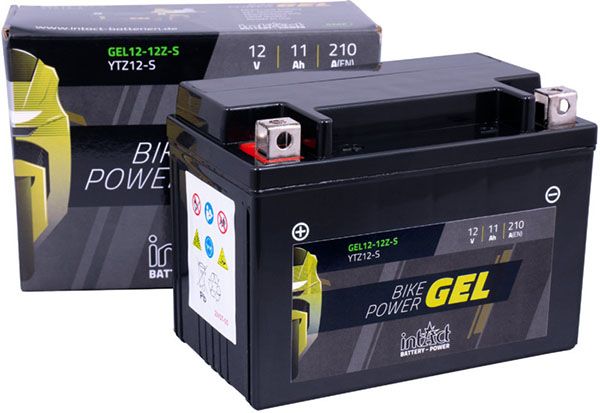 Intact GEL12-12Z-S GEL-Motorradbatterie ersetzt YTZ12-S, GEL12-12Z-S 12V 11Ah