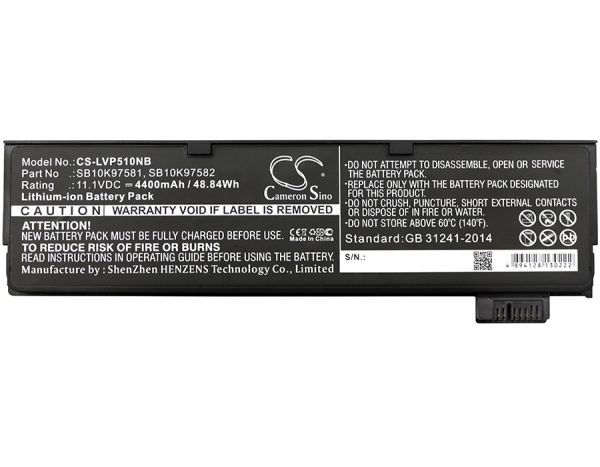 Akku ersetzt 01AV424, SB10K97597 passend für Lenovo Thinkpad T470 61++ 5200mAh