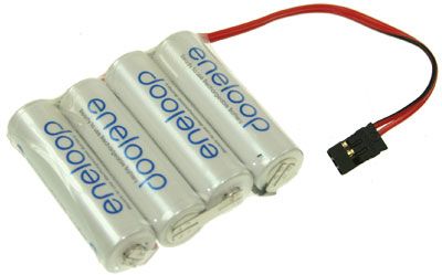 Panasonic Eneloop 4er AA Akku-Pack 4.8V mit Graupner Stecker