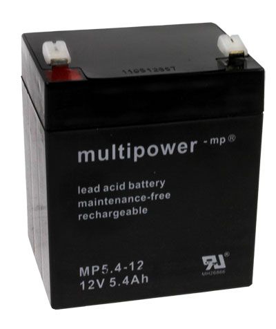 Multipower MP5.4-12 Bleiakku, 12V 5.4Ah Faston 4,8