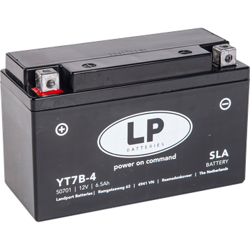 LP GT7B-4 GEL-Motorradbatterie ersetzt DIN 50601, 50798, GEL12-7B-4 12V 6Ah