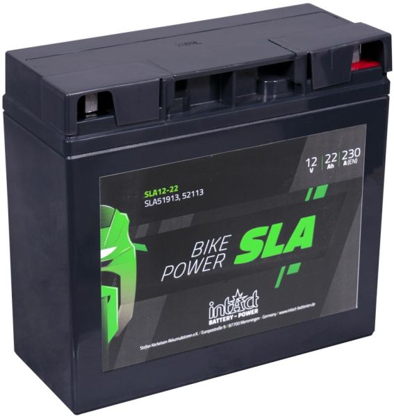 Intact SLA12-22 Motorradbatterie 12V 20Ah ersetzt 52015, GEL51913