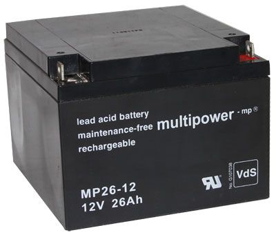 Multipower MP26-12 Bleiakku, 12V 26Ah M5 Schrauban