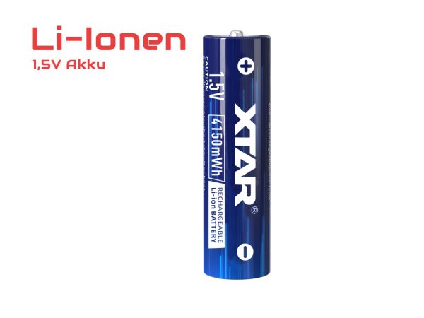 2x 4er Xtar AA 1.5V 4150mWh (2500mAh) Li-Ion Akku (Wiederaufladbar)