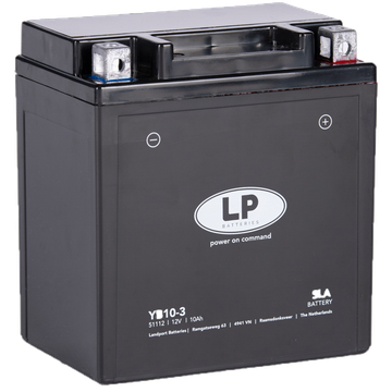 LP YB10-3 SLA Motorradbatterie GEL12-10L-A2, 51112, EB10L-A2, CB10L-A2 12V 10Ah