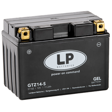 LP GTZ14-S GEL-Motorradbatterie ersetzt 51102, CTZ12S, CTZ12-S, YTZ14B-4