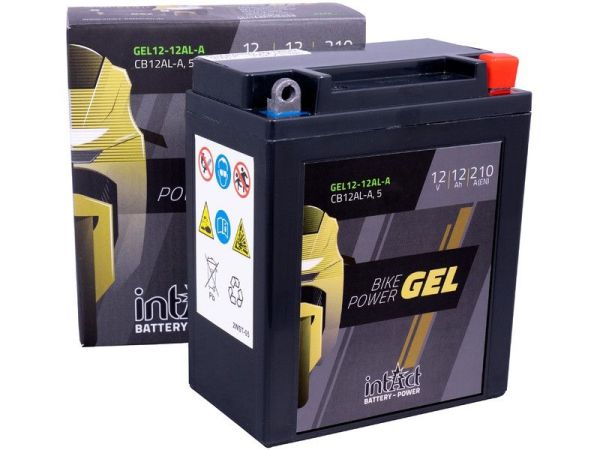 Intact GEL12-12AL-A GEL-Motorradbatterie ersetzt CB12AL-A, GEL12-12AL-A 12V 12Ah