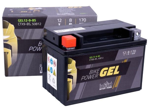 Intact GEL12-N50-18L-A GEL-Motorradbatterie passend für Ducati, Honda 12V 20Ah