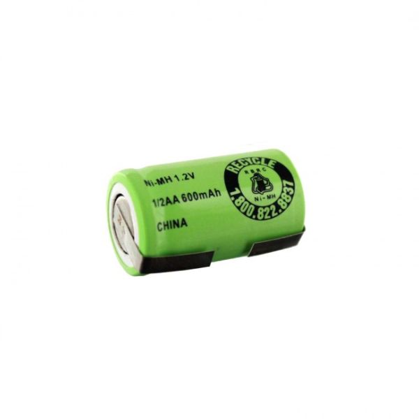 1/2 AA 1.2V 600mAh Ni-MH Akku mit U Lötfahne