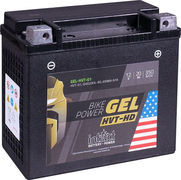 Intact GEL-HVT-01 Bike Power HVT1, 65989-97C, YTX20L-BS 12V 20Ah