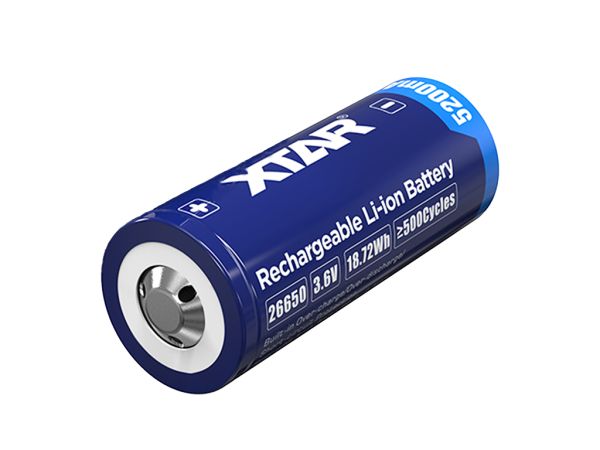 XTAR 26650 - 5200mAh Li-Ionen Akku PCB geschützt