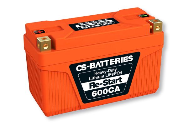 12V 6Ah LiFePO4 Heavy-Duty HDX-20 Motorrad Starterbatterie 600CA (PbEq 14-20Ah)