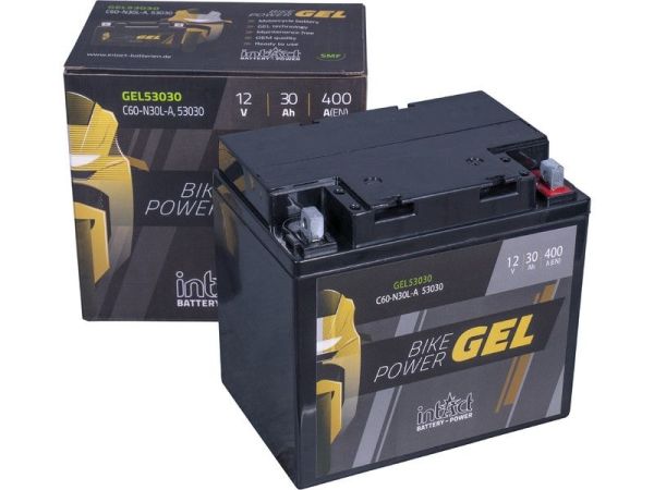 Intact GEL53030 GEL-Motorradbatterie ersetzt C60-N30L-A 12V 30Ah