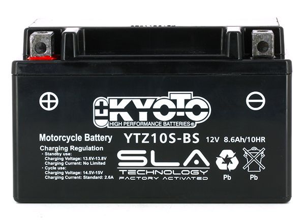 Kyoto SLA CTZ10-S, 50890LF, YT10B-4, 50901 12V 8.6Ah