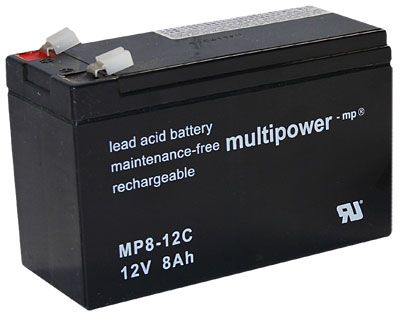 Multipower MP8-12C Bleiakku Zyklenfest, 12V 8Ah Fa